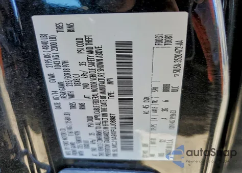 2015 Lincoln Mkc z USA, uszkodzony, nr VIN 5LMCJ1A9XFUJ08987